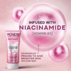 face wach Niacinamide B3 skin care product displayed in a sleek container, promoting brightening and skin clarity benefits.