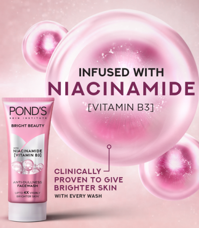 face wach Niacinamide B3 skin care product displayed in a sleek container, promoting brightening and skin clarity benefits.